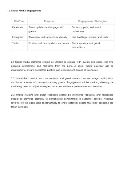 Free Amusement Park Procedure Template to Edit Online