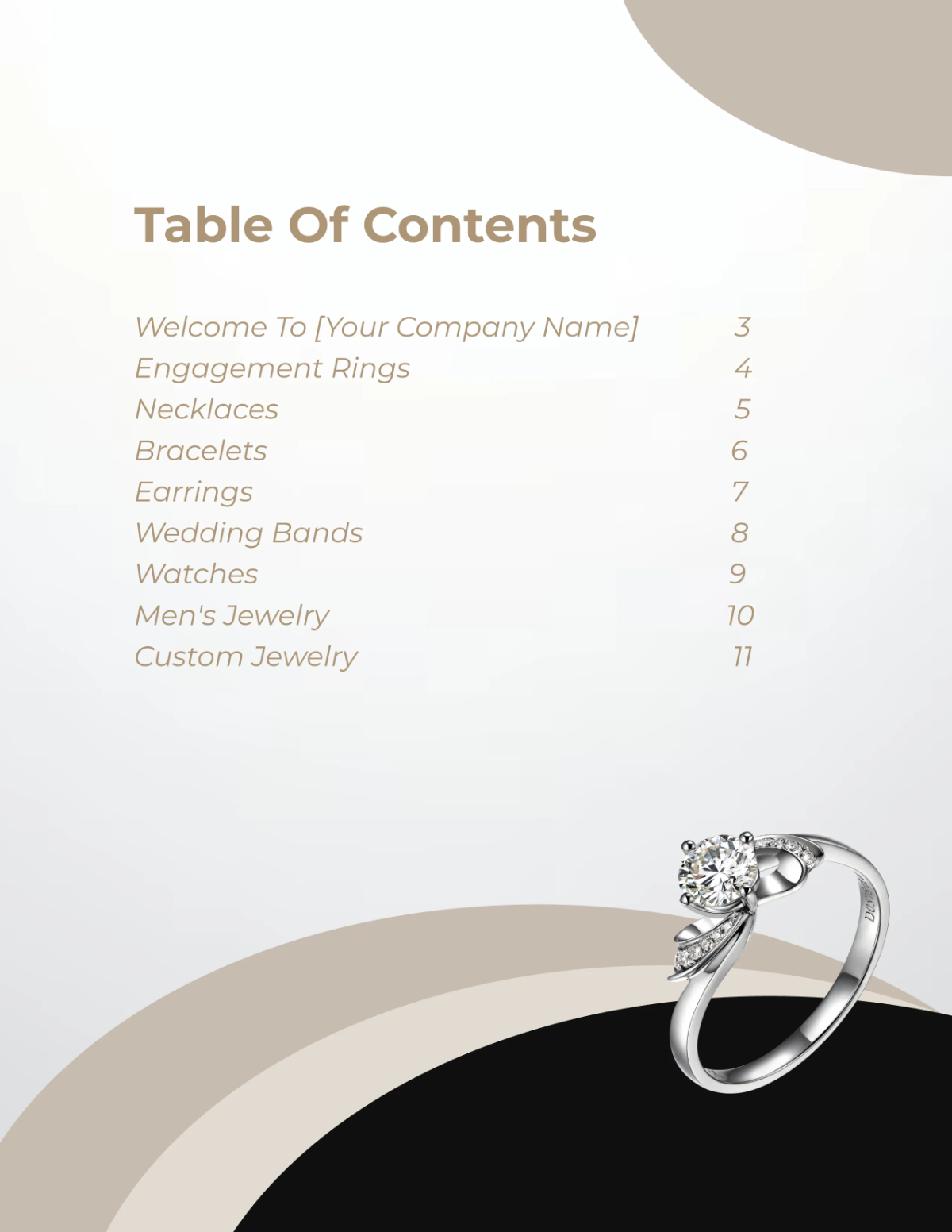 Free Jewelry Store Catalog Template to Edit Online