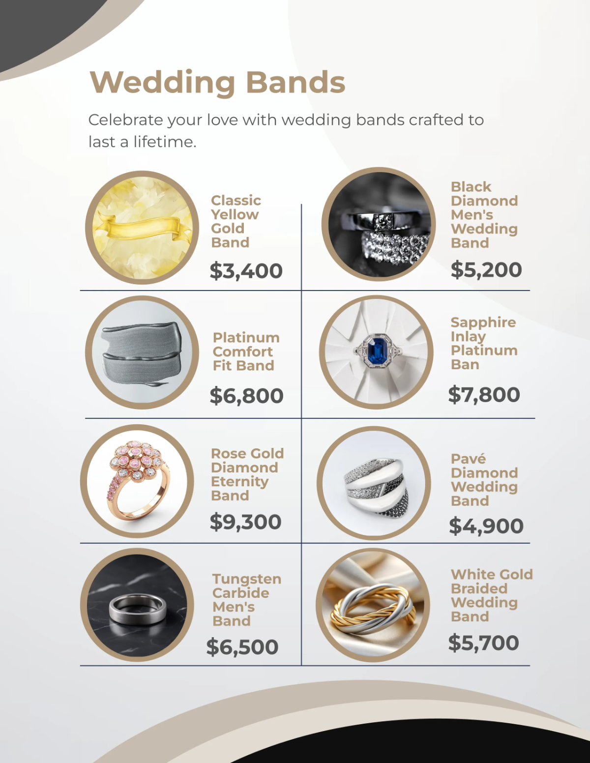 Free Jewelry Store Catalog Template to Edit Online