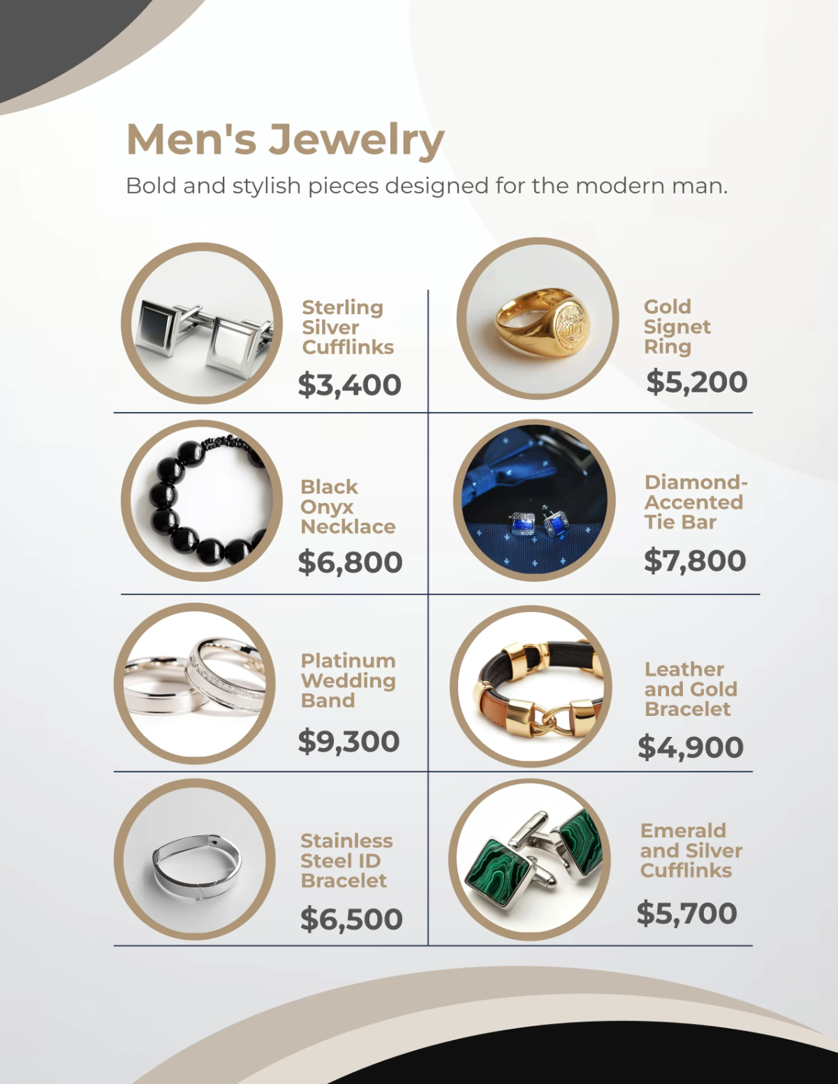 Free Jewelry Store Catalog Template to Edit Online