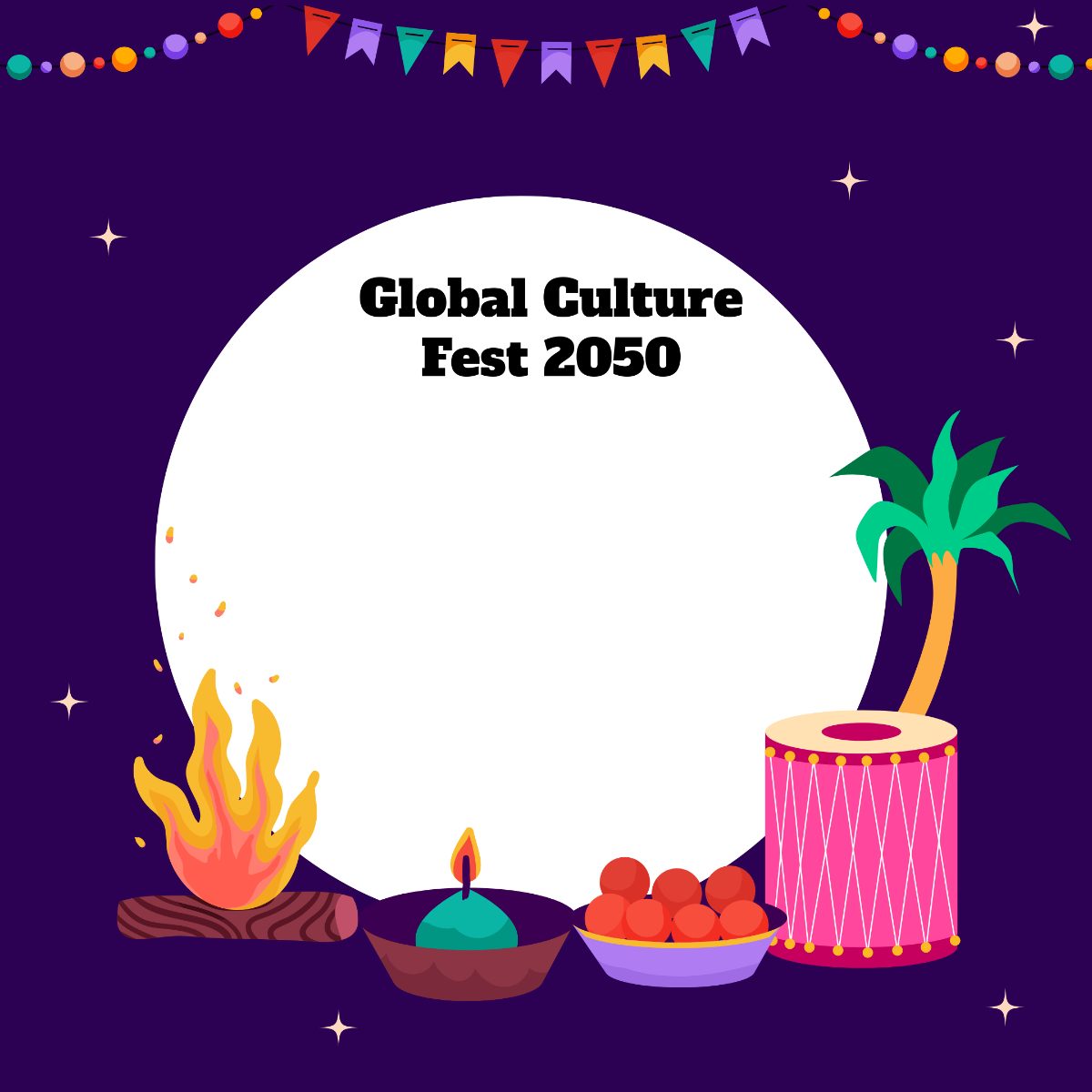 Cultural Celebration Facebook Frame Template