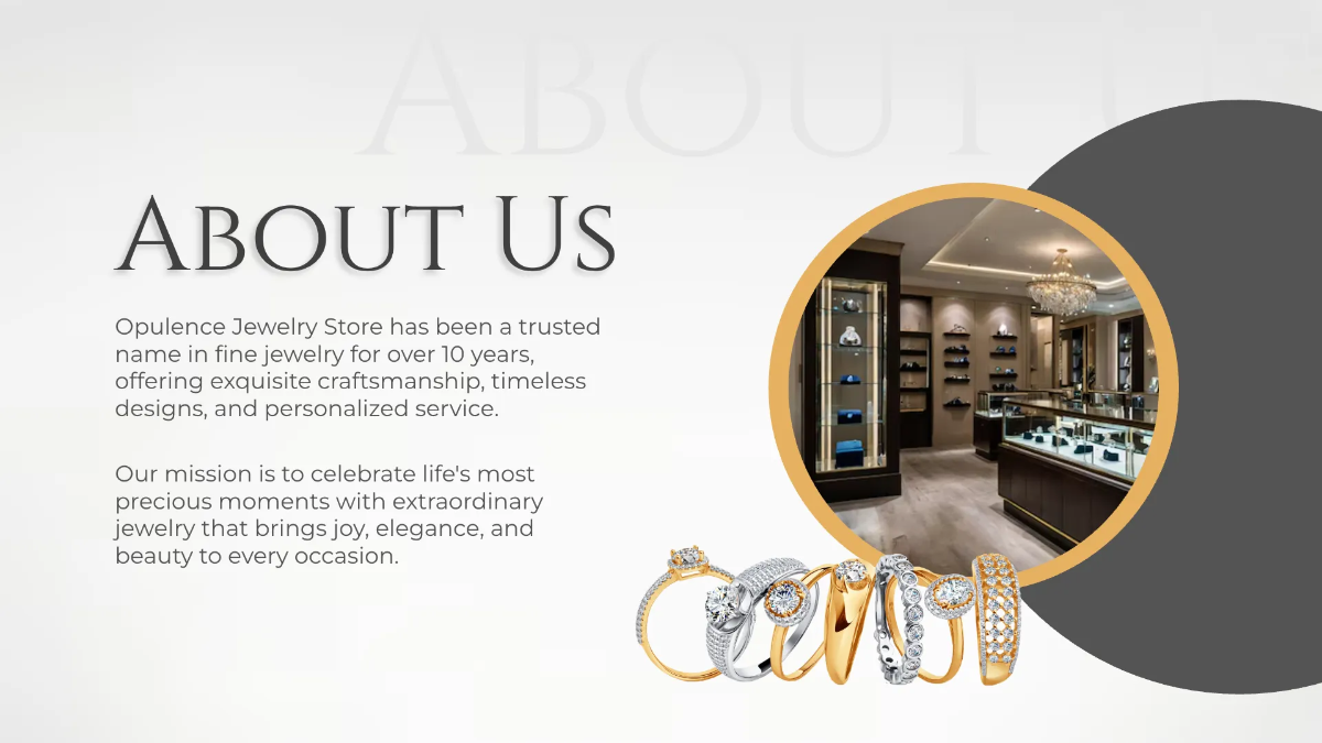 Free Jewelry Store Presentation Template to Edit Online