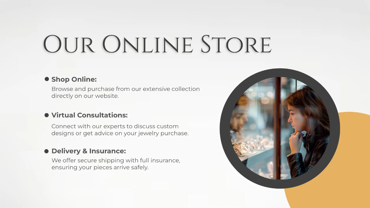 Free Jewelry Store Presentation Template to Edit Online