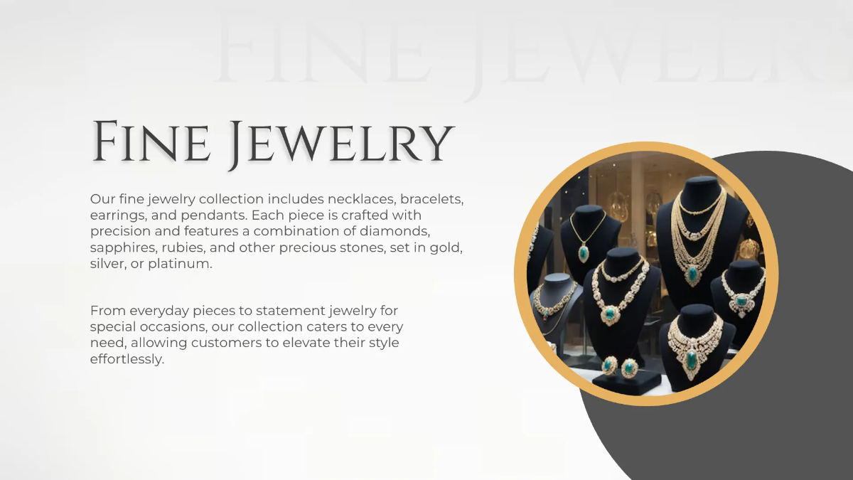 Free Jewelry Store Presentation Template to Edit Online