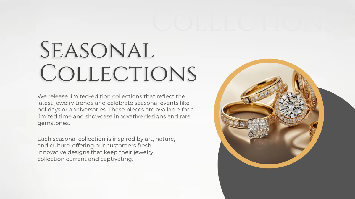 Free Jewelry Store Presentation Template to Edit Online