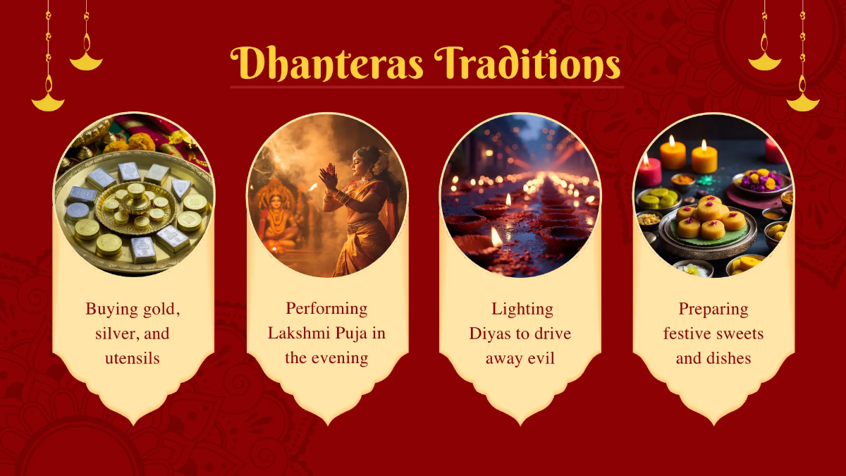 Free Dhanteras Presentation Template to Edit Online