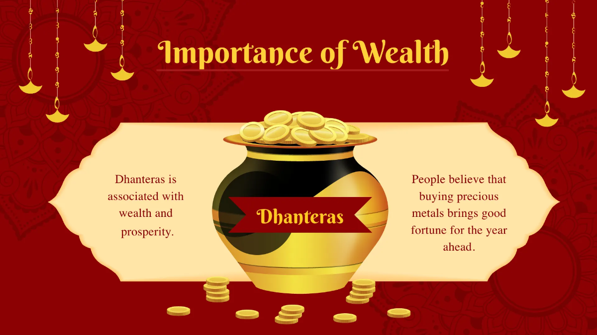 Free Dhanteras Presentation Template to Edit Online