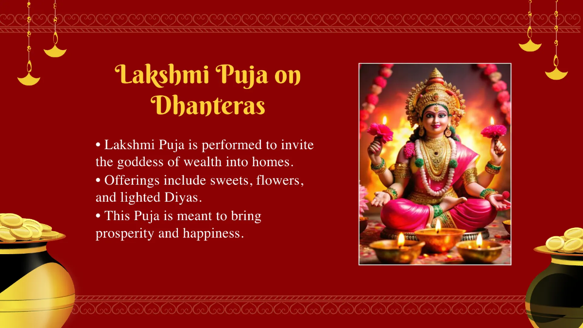 Free Dhanteras Presentation Template to Edit Online