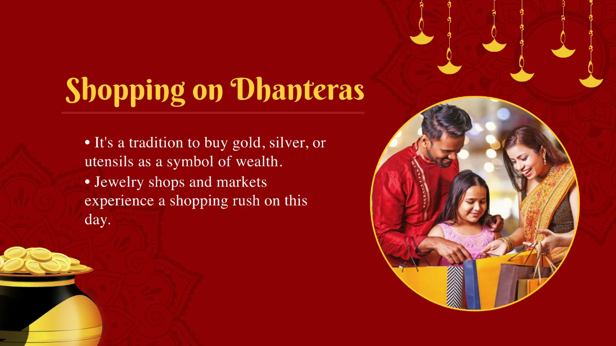 Free Dhanteras Presentation Template to Edit Online