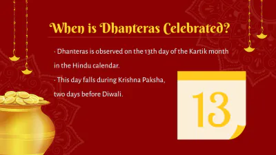 Free Dhanteras Presentation Template to Edit Online