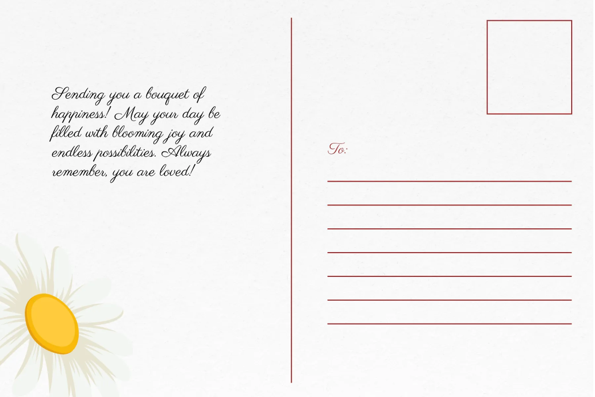 Free Floral Postcard Template to Edit Online
