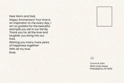 Free Anniversary Postcard Template to Edit Online
