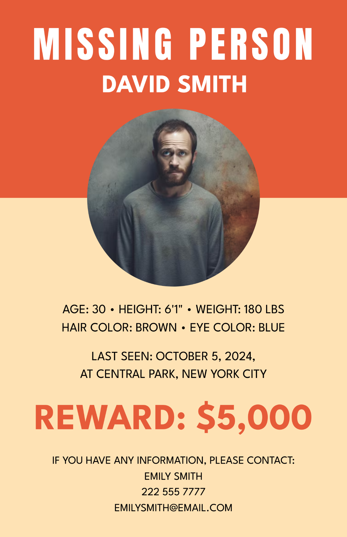 Missing Person Poster