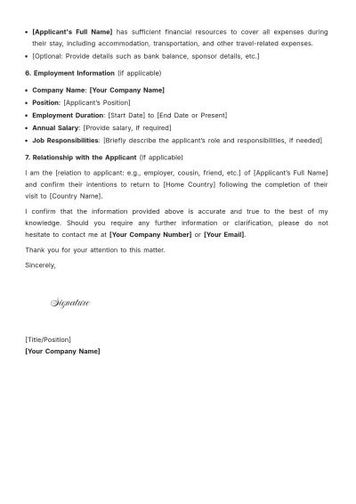 Free Verification Letter Layout For Visa Application Template to Edit Online