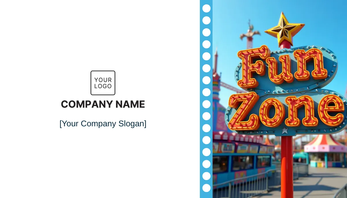 Free Amusement Park Business Card Template to Edit Online