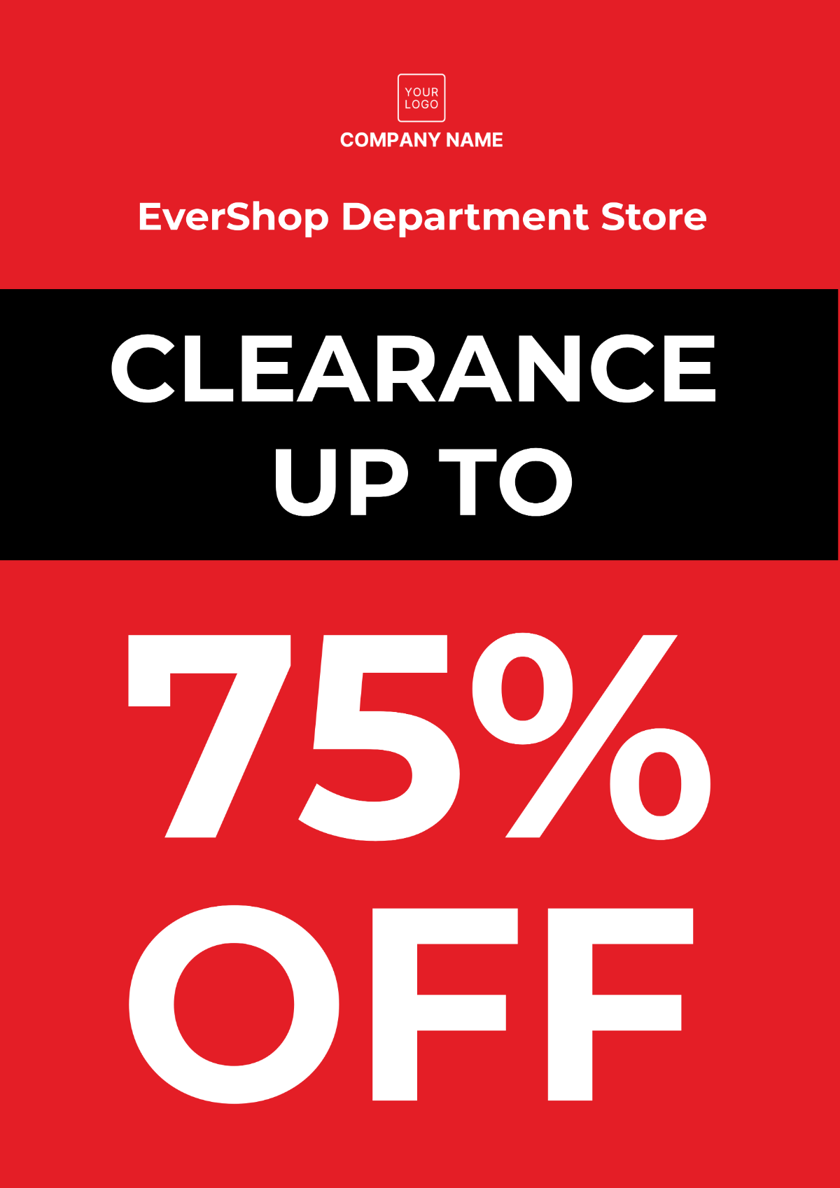 Department Store Signage Template - Edit Online & Download