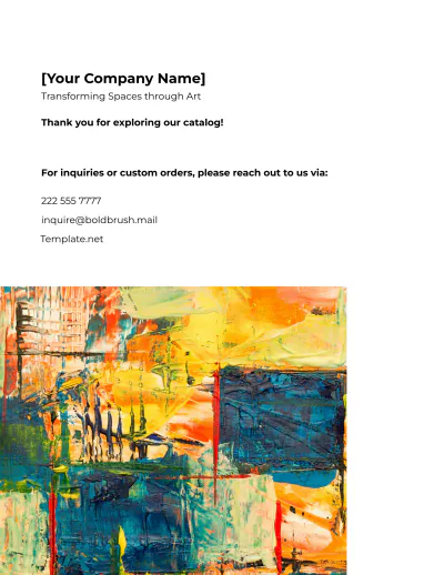 Free Art Gallery Catalog Template to Edit Online