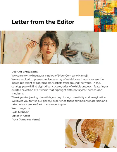 Free Art Gallery Catalog Template to Edit Online