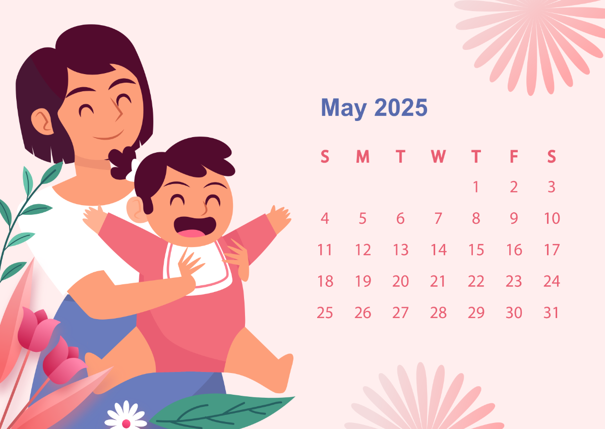 Free May 2025 Calendar Template