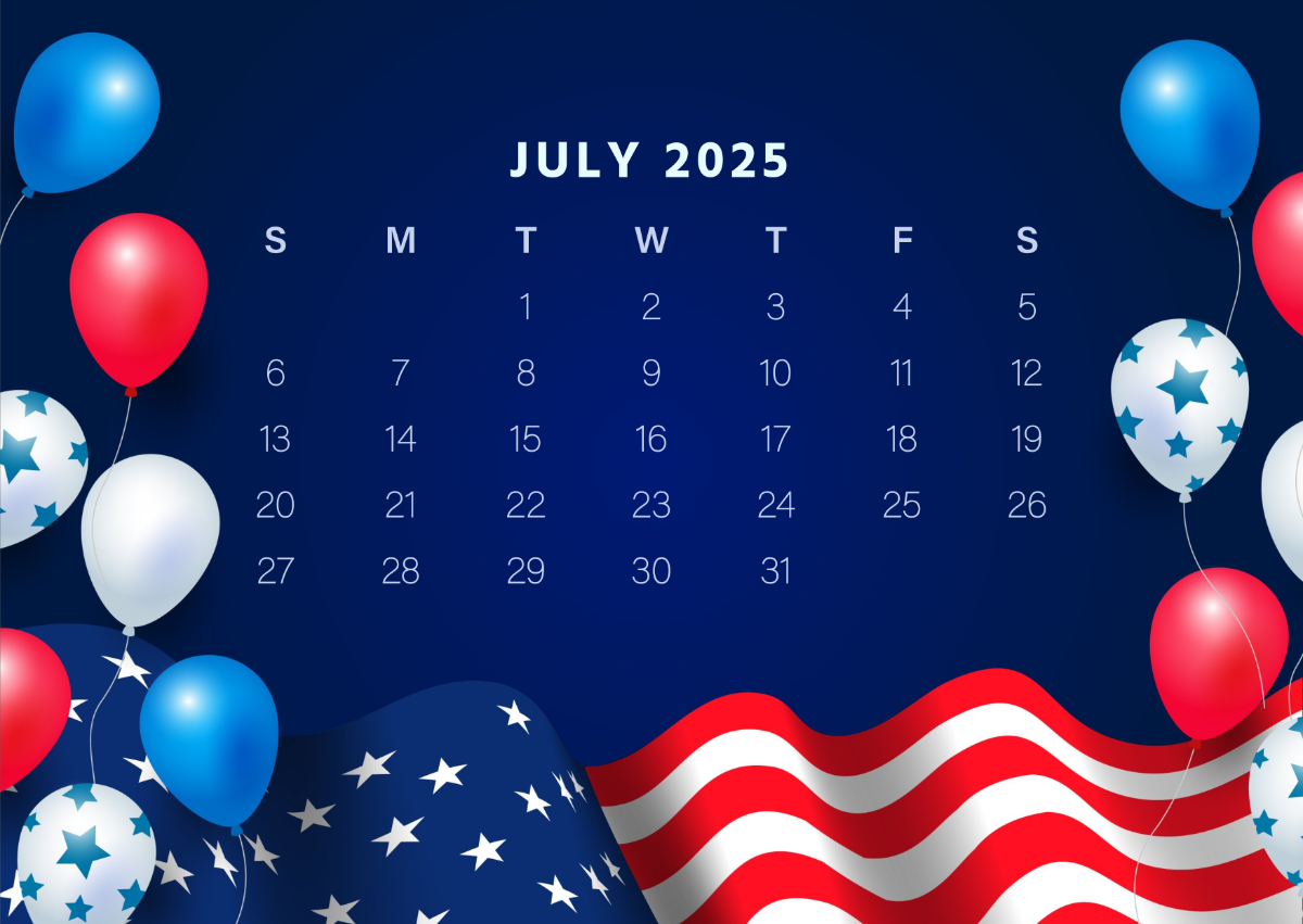 Free July 2025 Calendar Template