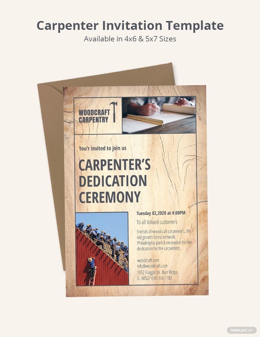 Carpenter Invitation Template