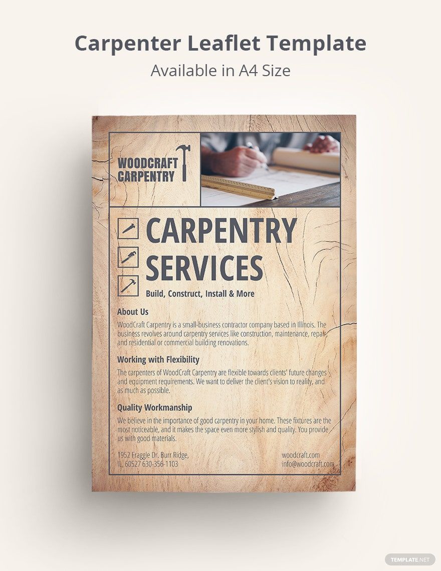 Free Carpenter Leaflet Template