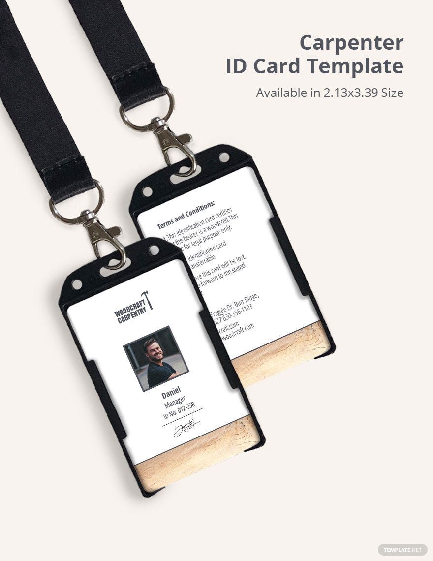 Carpenter ID Card Template