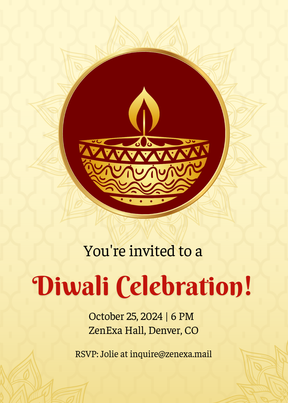 Diwali Invitation Message