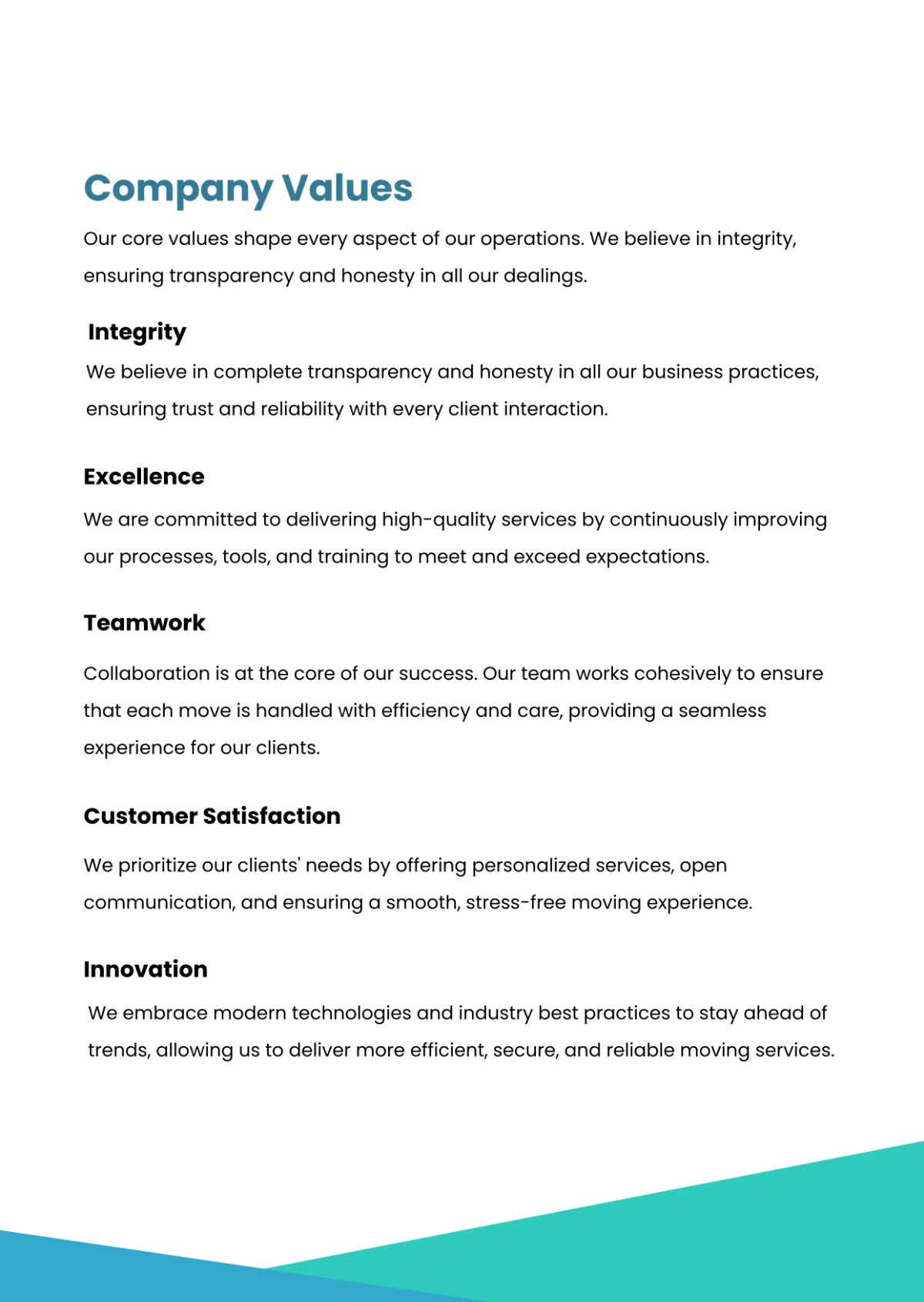 Free Moving Company Company Profile Template to Edit Online