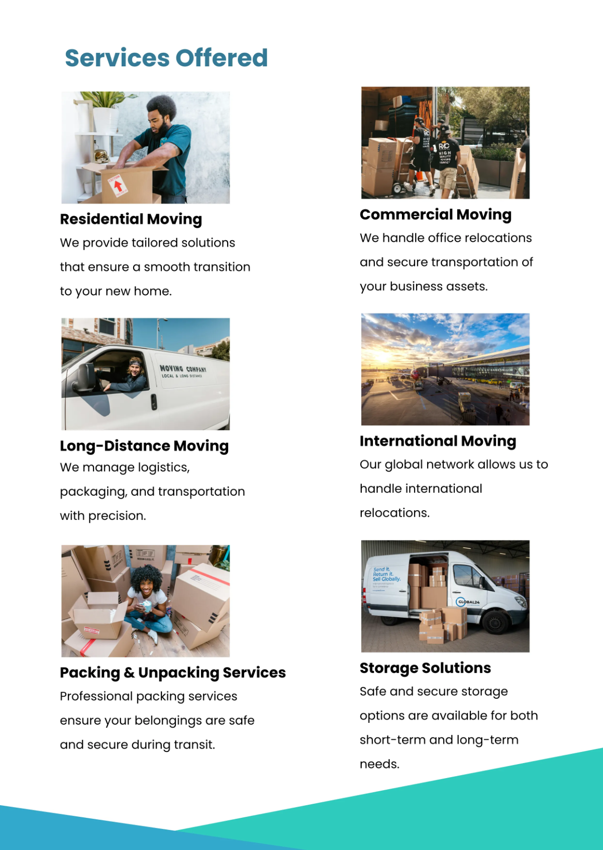 Free Moving Company Company Profile Template to Edit Online