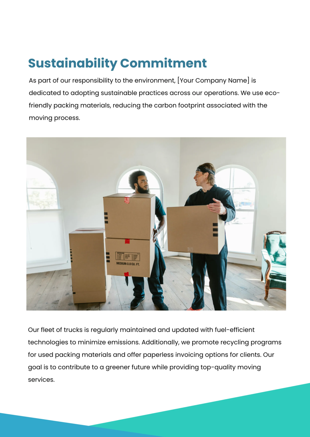 Free Moving Company Company Profile Template to Edit Online
