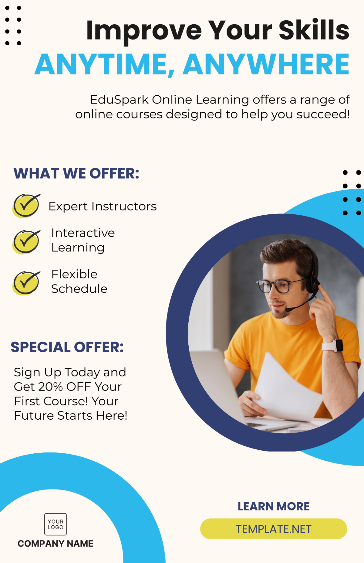 Online Learning Poster Template - Download | Template.net