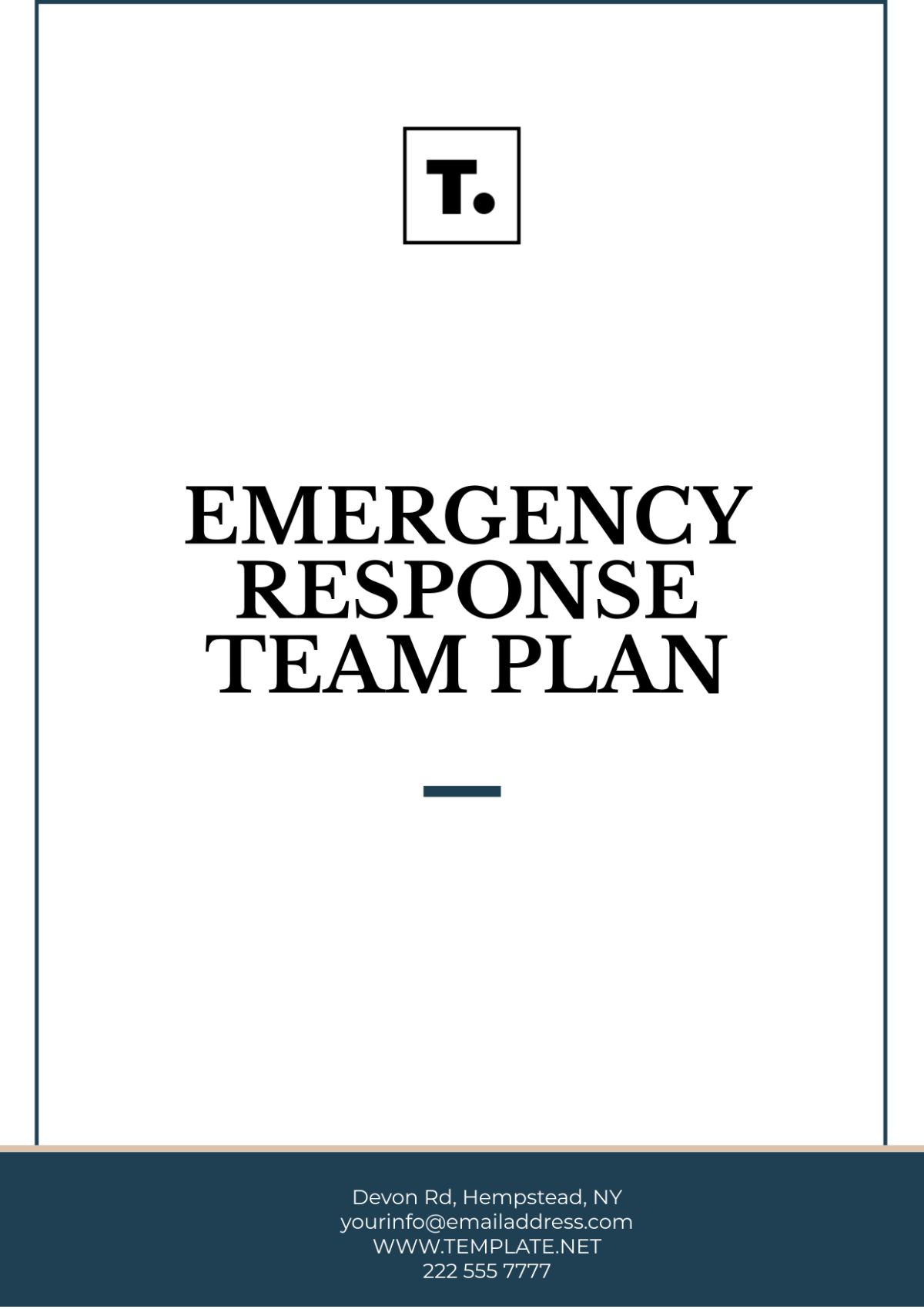 Emergency Response Team Plan Team - Edit Online & Download