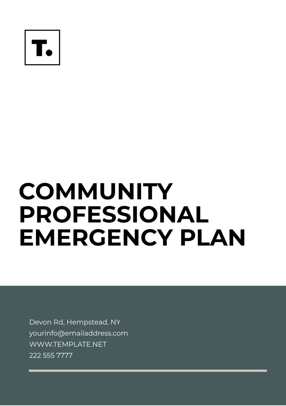 Community Professional Emergency Plan Template - Edit Online & Download