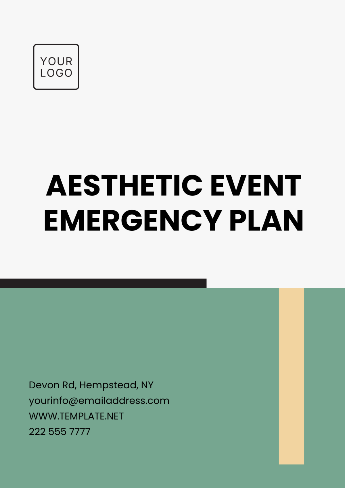 Aesthetic Event Emergency Plan Template - Edit Online & Download