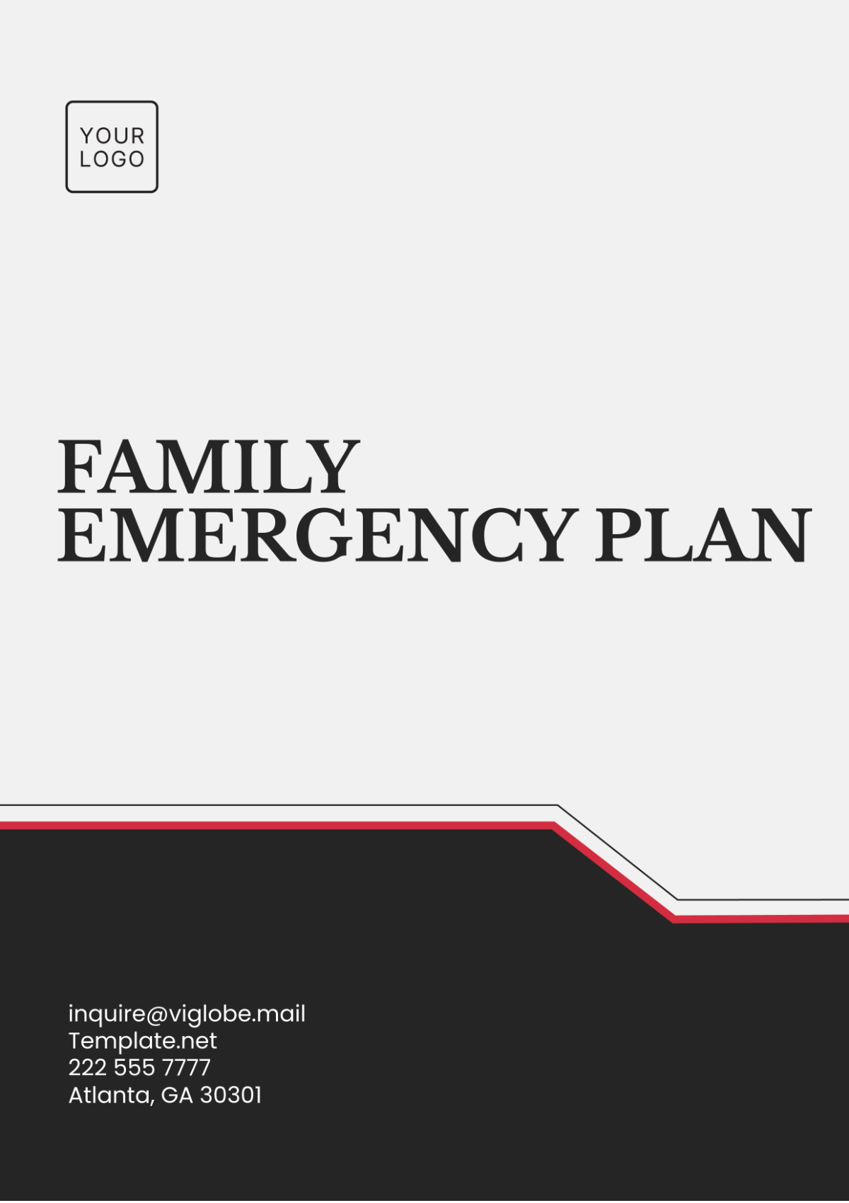 Family Emergency Plan Template