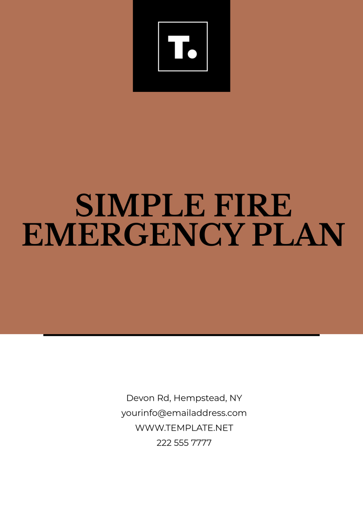 Simple Fire Emergency Plan Template - Edit Online & Download