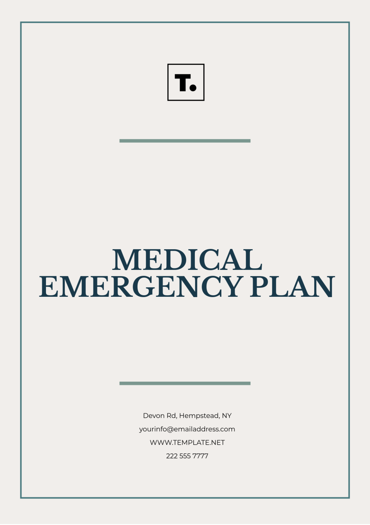 Medical Emergency Plan Template - Edit Online & Download