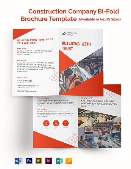 Construction Company BiFold Brochure
