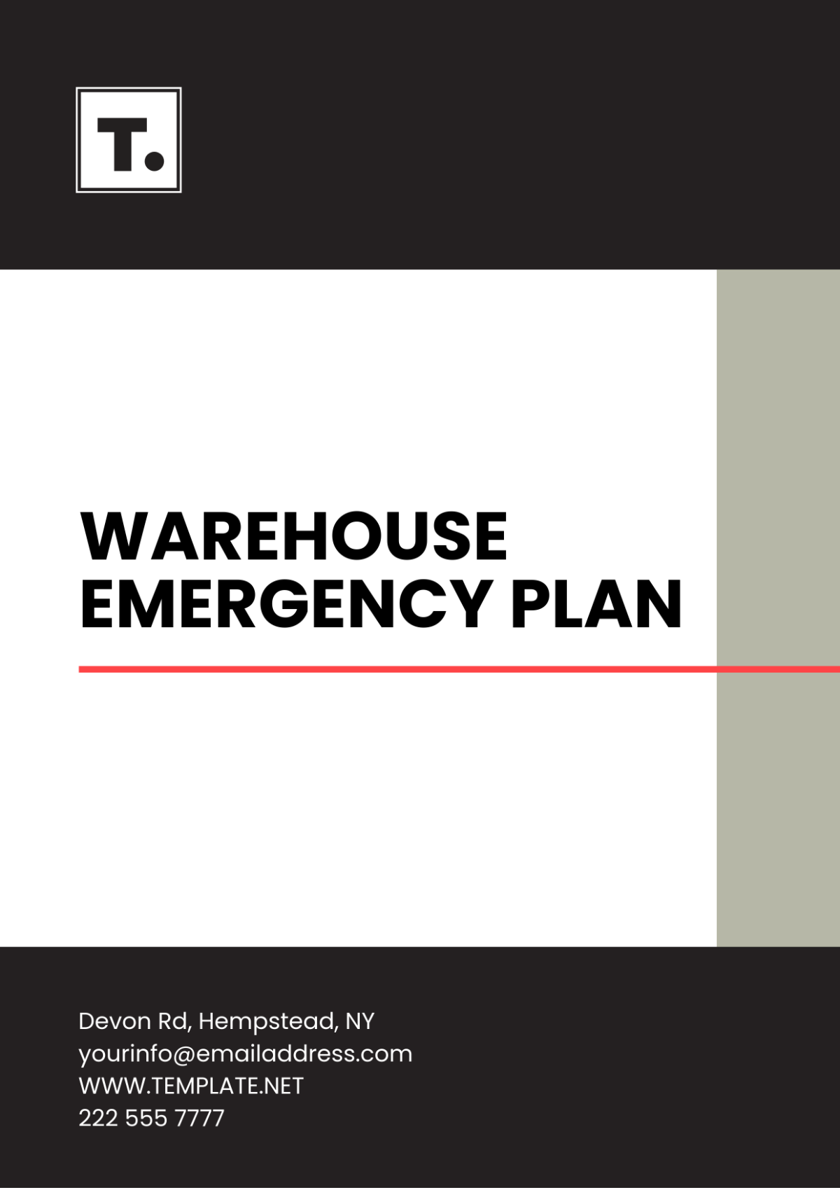 Warehouse Emergency Plan Template