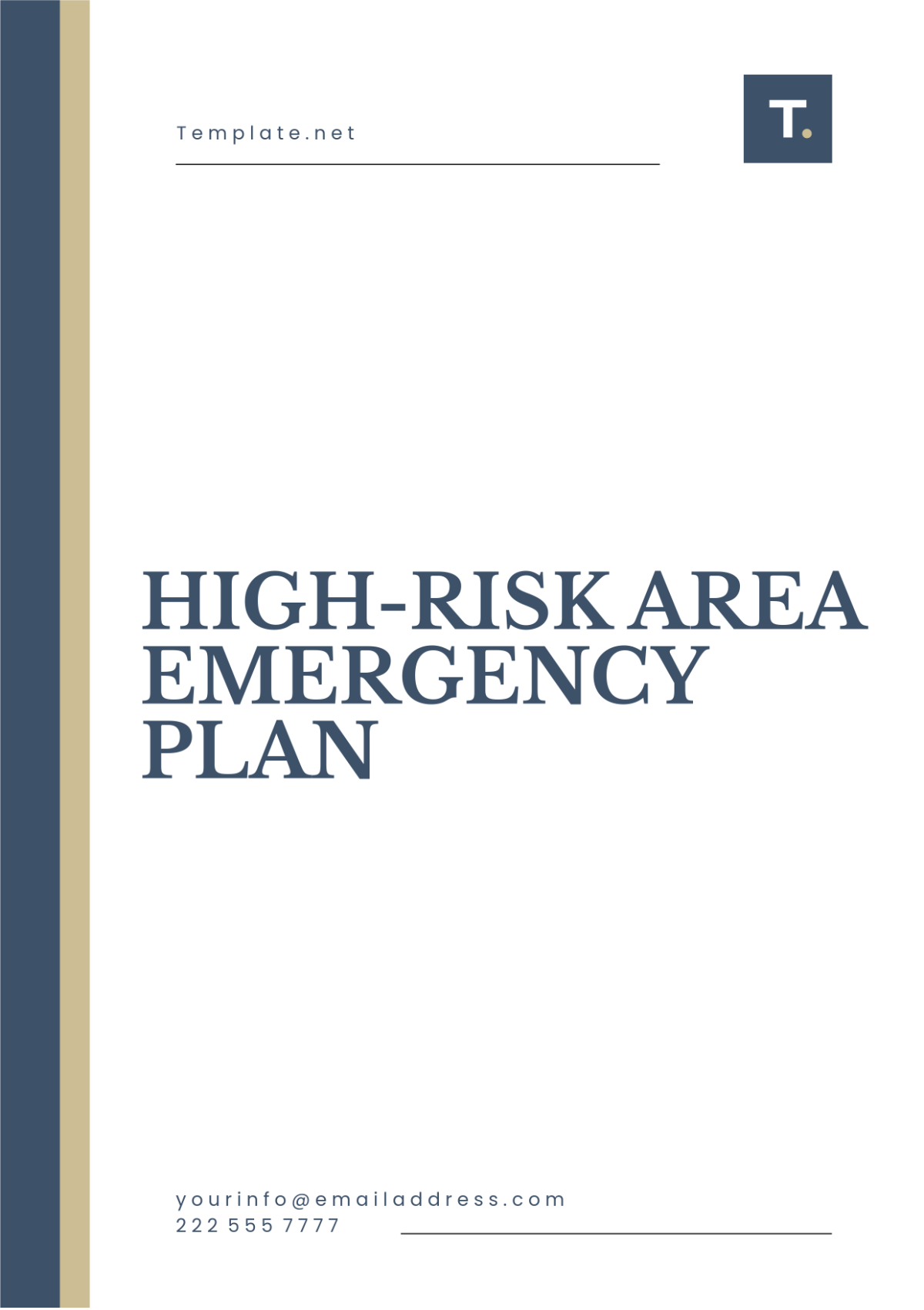 High-Risk Area Emergency Plan Template