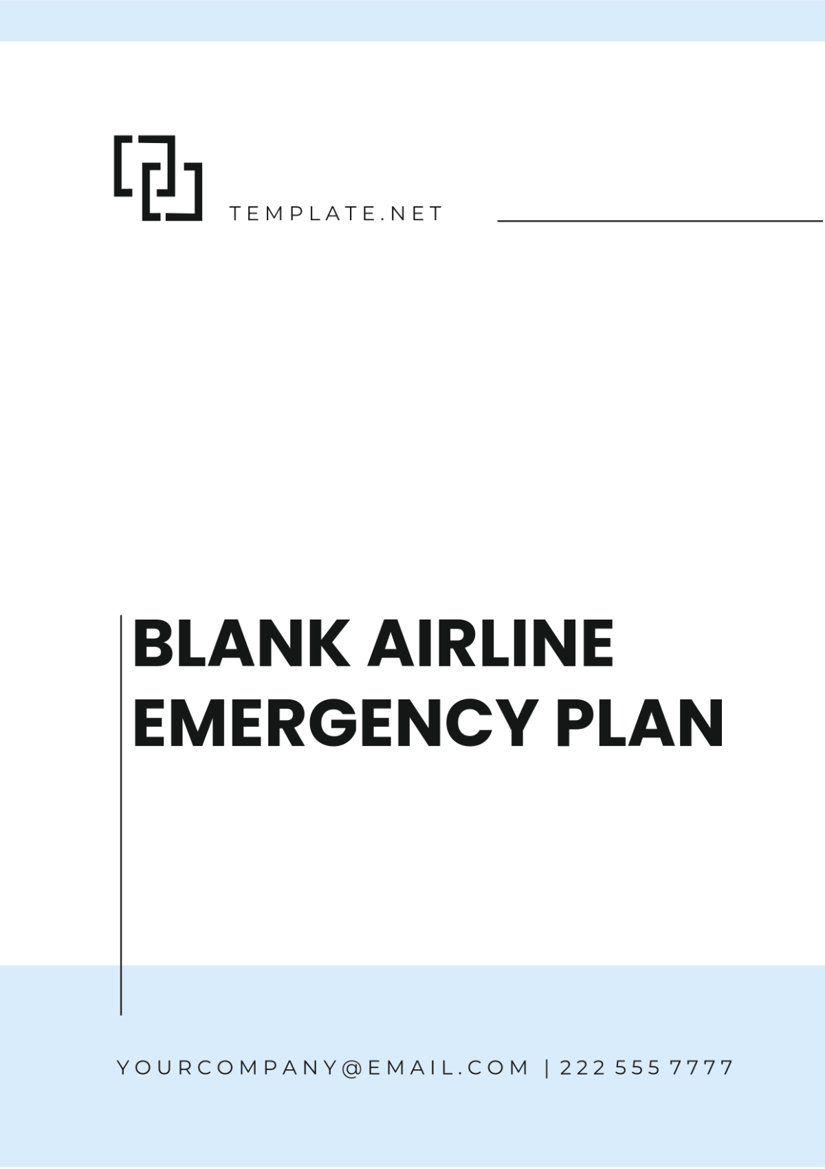 Blank Airline Emergency  Plan template