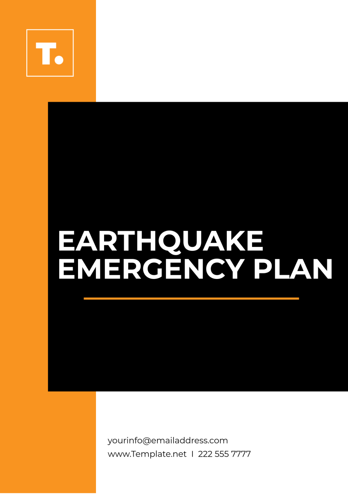 Earthquake emergency plan template