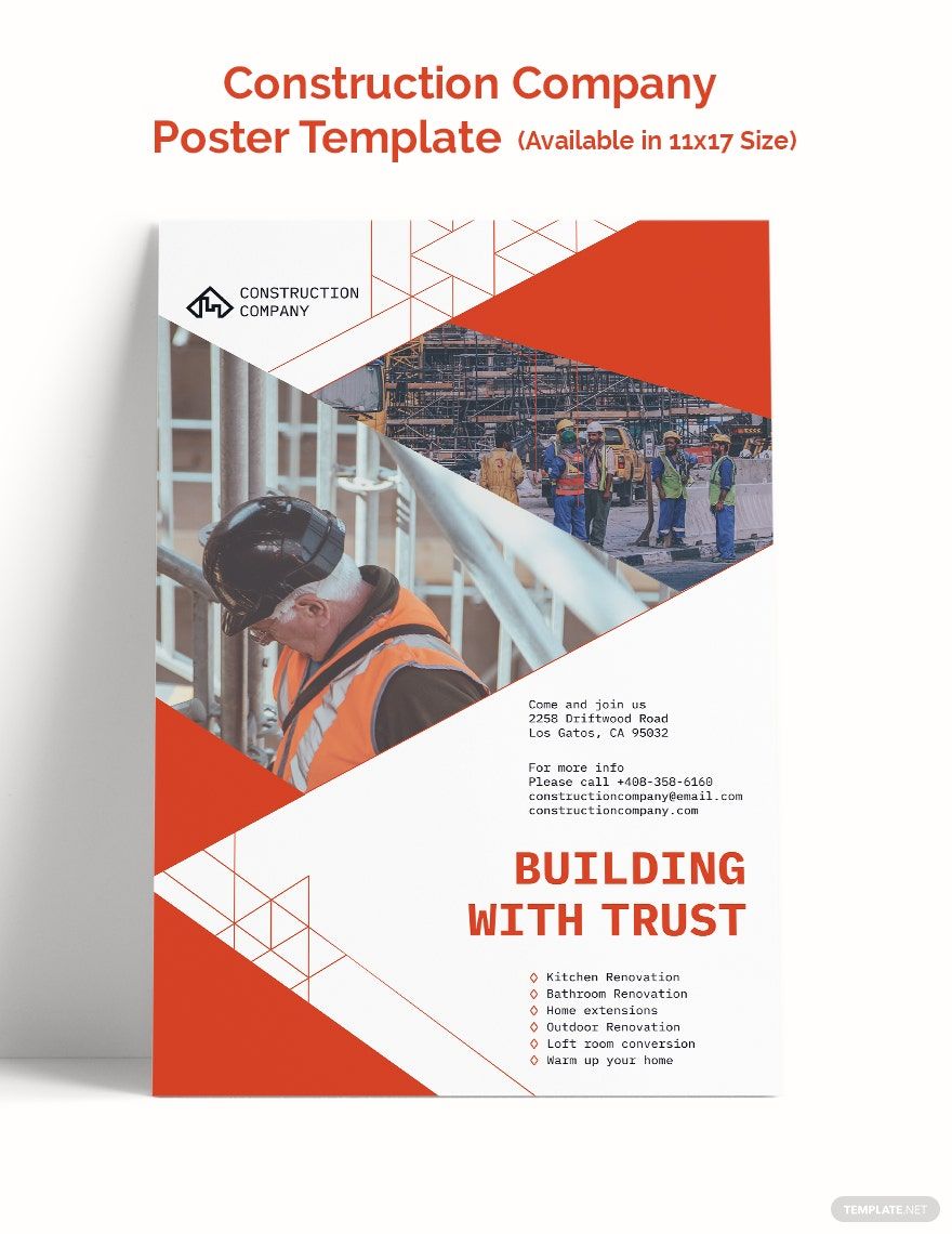 Construction Company Poster Template