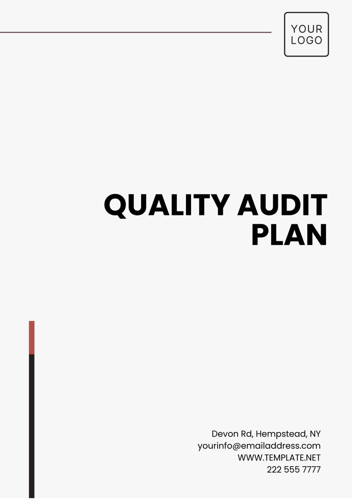 Quality Audit Plan Template - Edit Online & Download