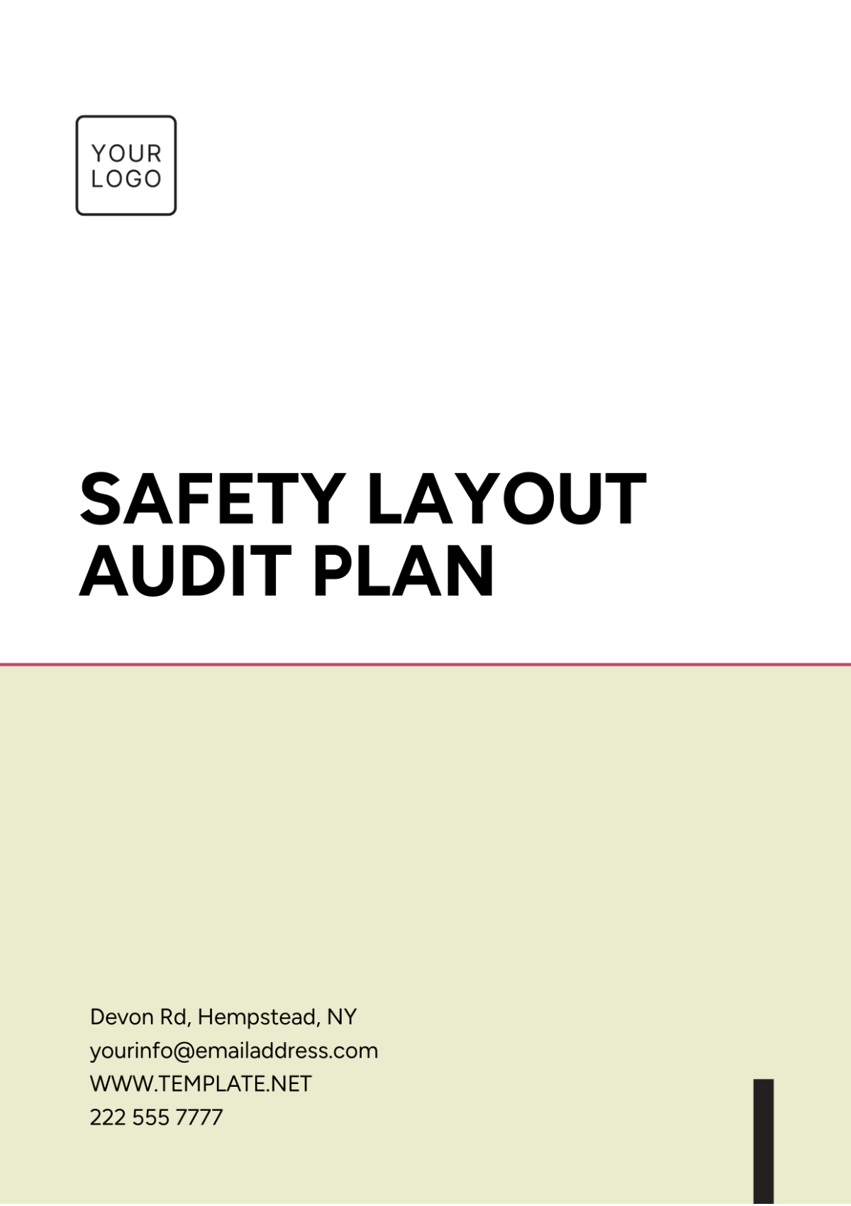 Safety Layout  Audit Plan Template - Edit Online & Download