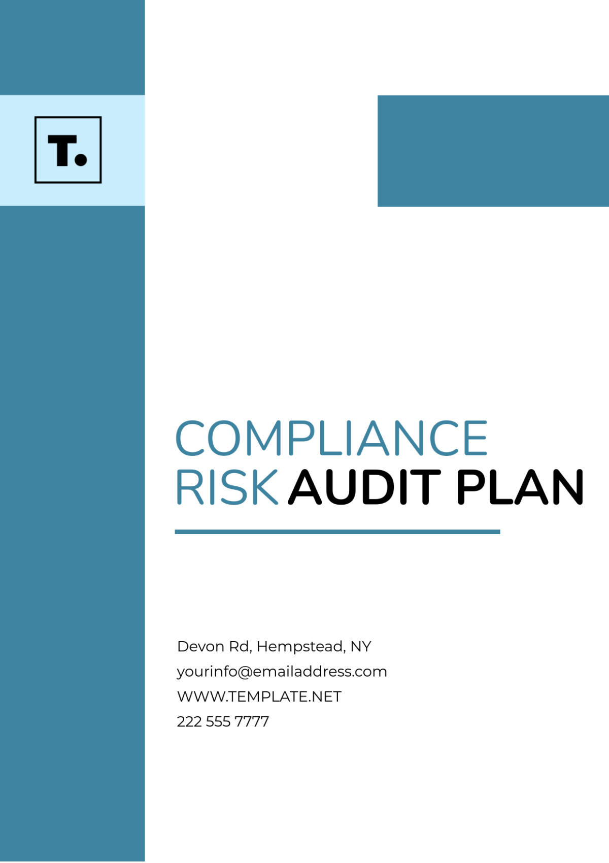 Compliance Risk Audit Plan Template