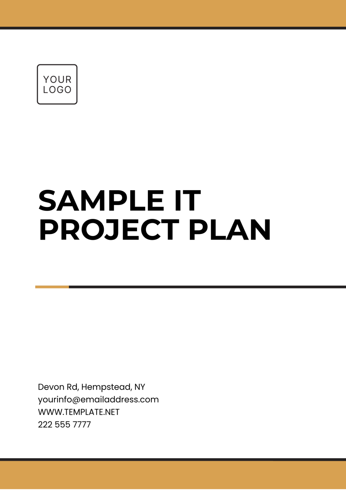 Sample IT Project Plan Template - Edit Online & Download