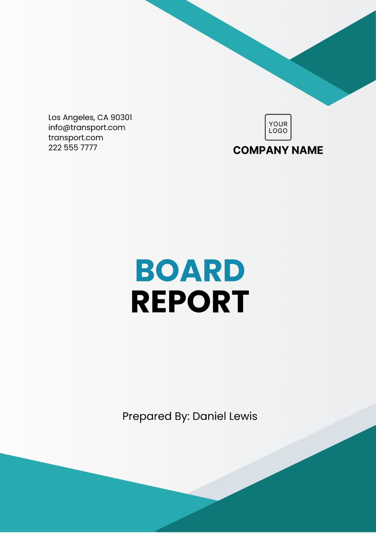 Board Report Template - Edit Online & Download