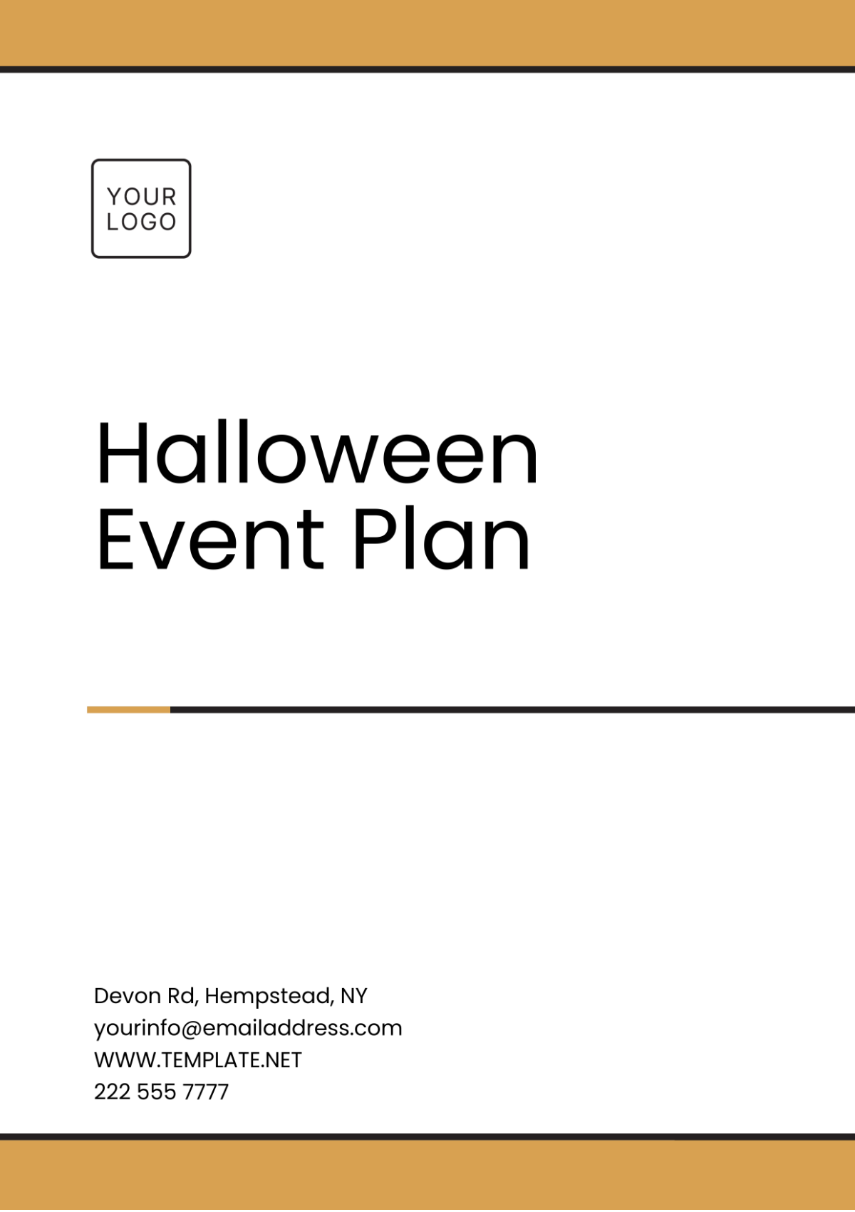 Halloween Event Plan Template - Edit Online & Download